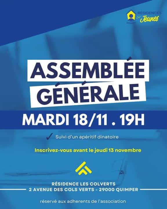 ASSEMBLEE GENERALE 2025 Rendez vous le mardi 18 novembre a 19h00 1 122270715248236815 - Quimper Finistère ASSEMBLEE GENERALE 2025 Rendez vous le mardi 18 novembre a 19h00 1 122270715248236815 - Quimper Finistère